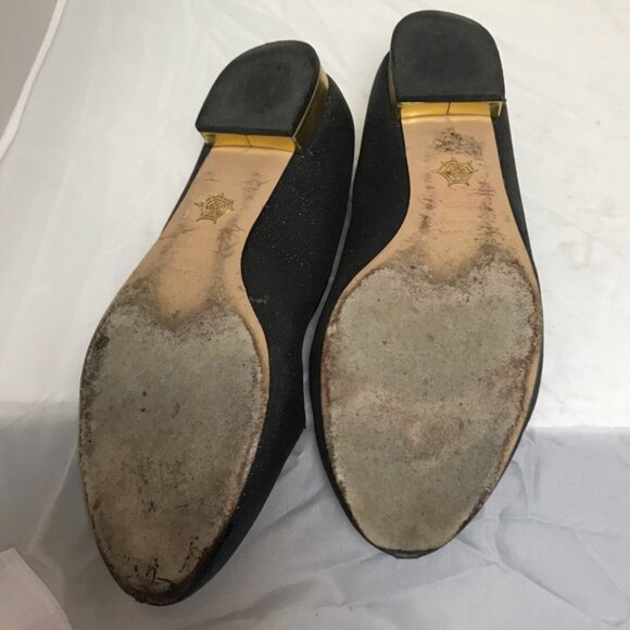Charlotte Olympia Kitty Glitter Metallic Ballet Flats Cat Shoes Loafers Slides - Picture 11 of 15